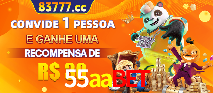 Banner institucional da 55aabet sobre parceria de marcas e criação de uma marca de excelência, apresentando os mascotes de jogos populares como o Fortune Tiger.