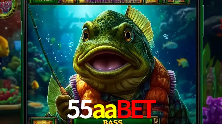 Personagem de peixe pescador do popular jogo de slot com tema de pescaria, uma das emocionantes opções de caça-níqueis para jogar e ganhar no cassino 55aabet.